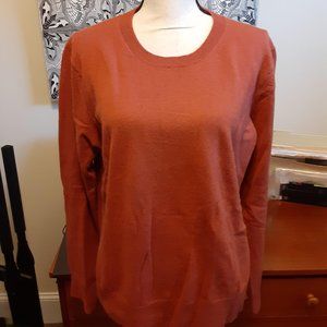 Vince Classic Cashmere Sweater Terracota Color Size L